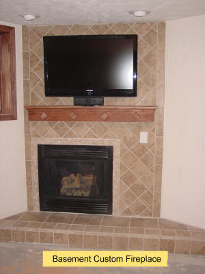 Basement Custom Fireplace
